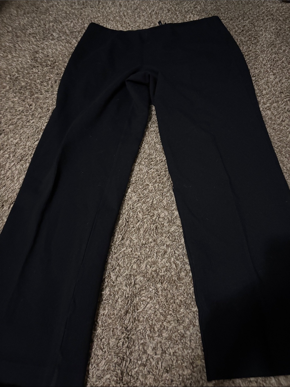 Eileen Fisher Black Straight-Leg Trousers